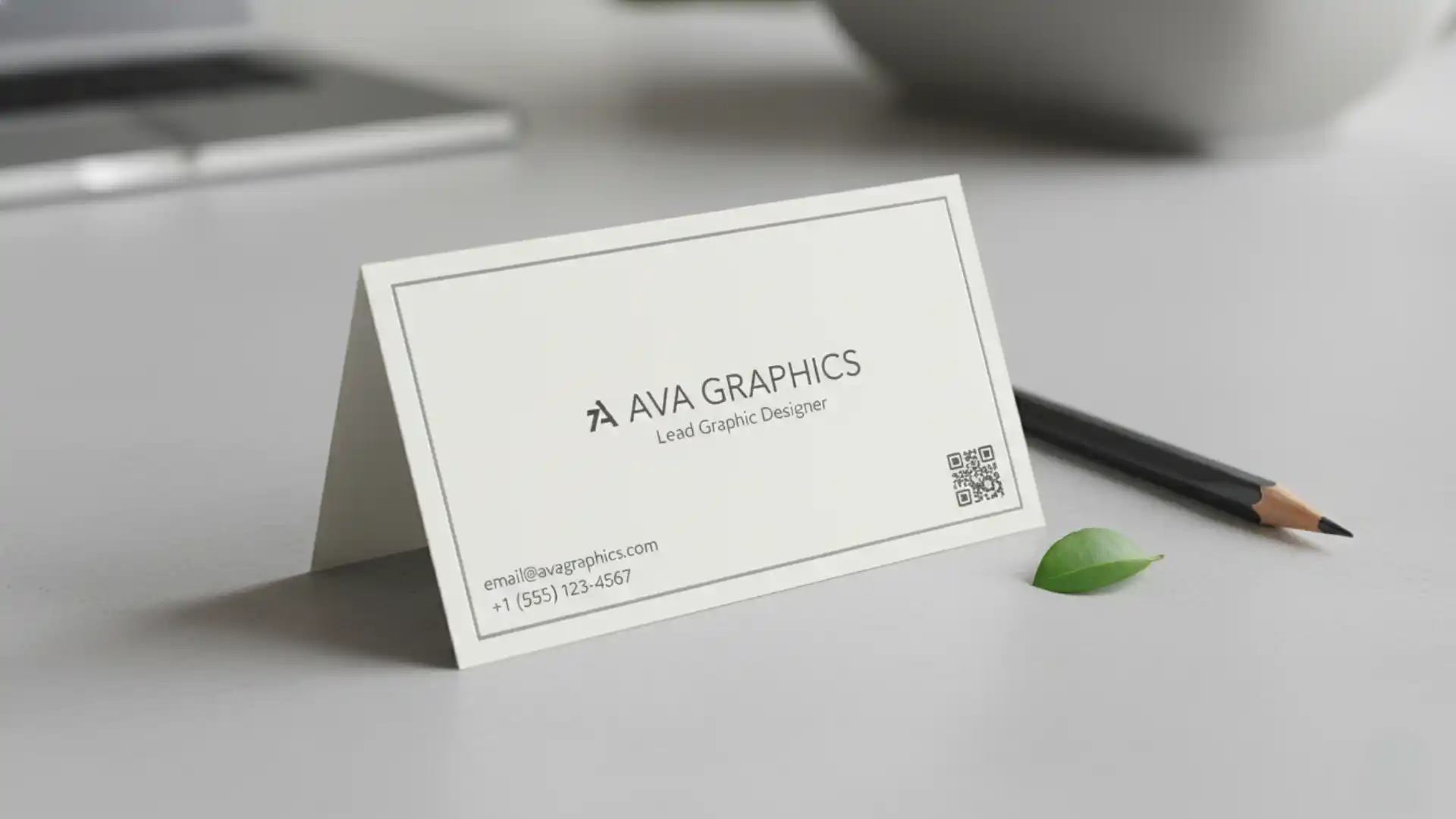 Minimalist business card layout by professional graphic designers in Hyderabad