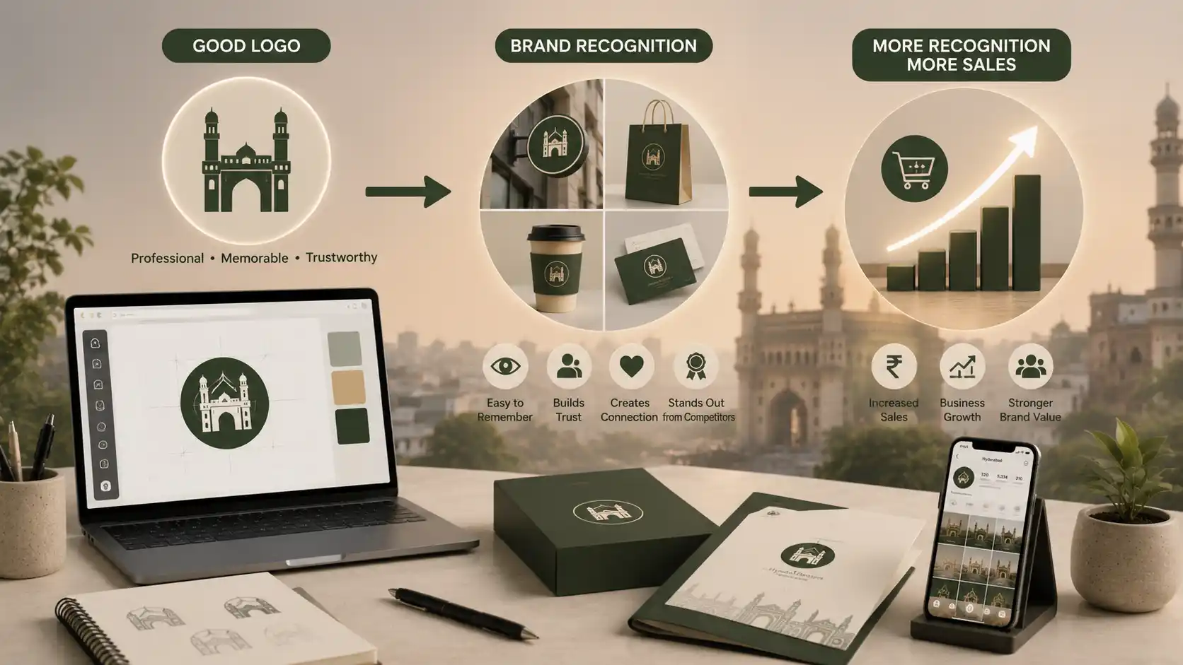 How a Good Logo Increases Sales for Hyderabad Businesses through brand recognition