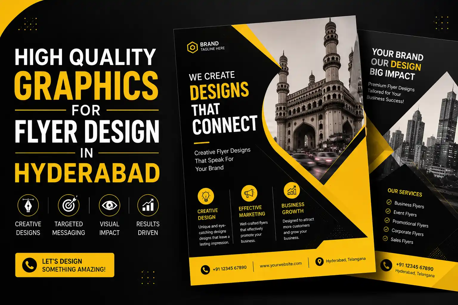 High quality graphics for flyer design in Hyderabad