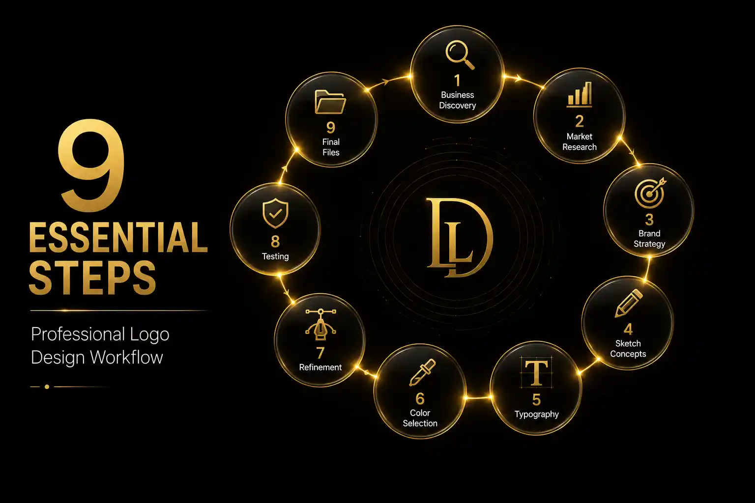 Professional logo concept sketching for Hyderabad businesses