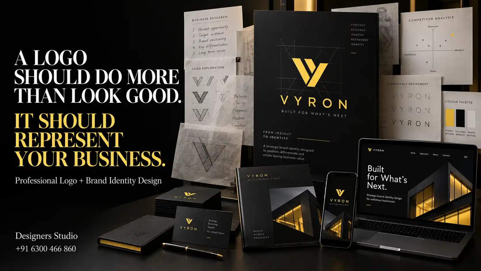 Professional custom logo design services by Designers Studio Hyderabad